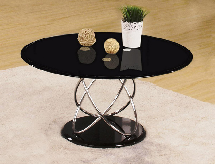Eclipse Black Glass Top Coffee Table